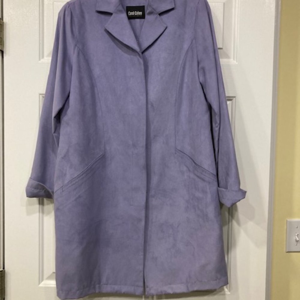 Suede Long Dress Coat